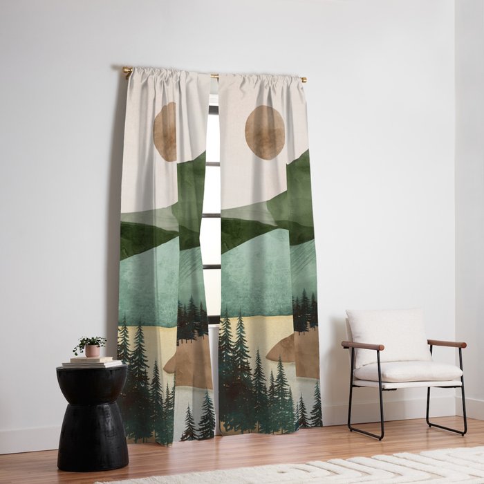 Abstract Art Landscape 16 Window Curtain Gallery Image 2