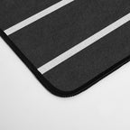 Two Tone Line Curvature VIII Black and White Modern Arch Abstract Desk Mat Gallery Image 4