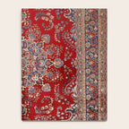 Antique Persian Rug Dark Wine Red Mashad  Notebook Gallery Image 4