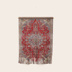 Antique Persian Rug Dark Wine Red Mashad  Wall Hanging Gallery Image 1