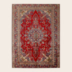 Antique Persian Rug Dark Wine Red Mashad  Poster Gallery Image 4