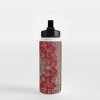 Antique Persian Rug Dark Wine Red Mashad  Water Bottle Gallery Image 2