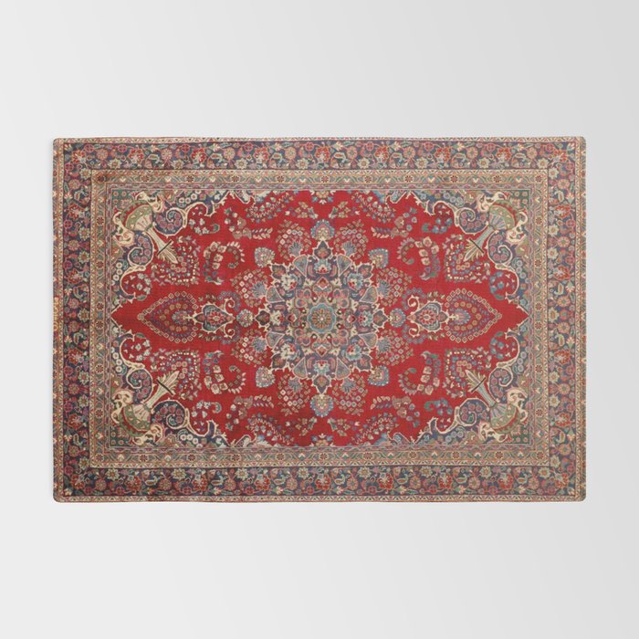 Antique Persian Rug Dark Wine Red Mashad  Rug Gallery Image 2