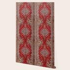 Antique Persian Rug Dark Wine Red Mashad  Wallpaper Gallery Image 2