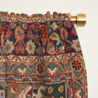 Antique Persian Rug Dark Wine Red Mashad  Window Curtain Gallery Image 2