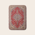 Antique Persian Rug Dark Wine Red Mashad  Bath Mat Gallery Image 1