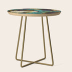 Before Midnight Blue Hour Vintage Fall Flowers Garden Side Table Gallery Image 1