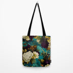 Before Midnight Blue Hour Vintage Fall Flowers Garden Tote Bag Gallery Image 2