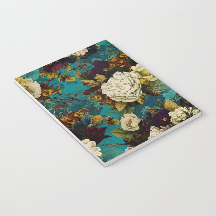 Before Midnight Blue Hour Vintage Fall Flowers Garden Notebook Gallery Image 3