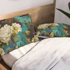 Before Midnight Blue Hour Vintage Fall Flowers Garden Pillow Sham Gallery Image 2