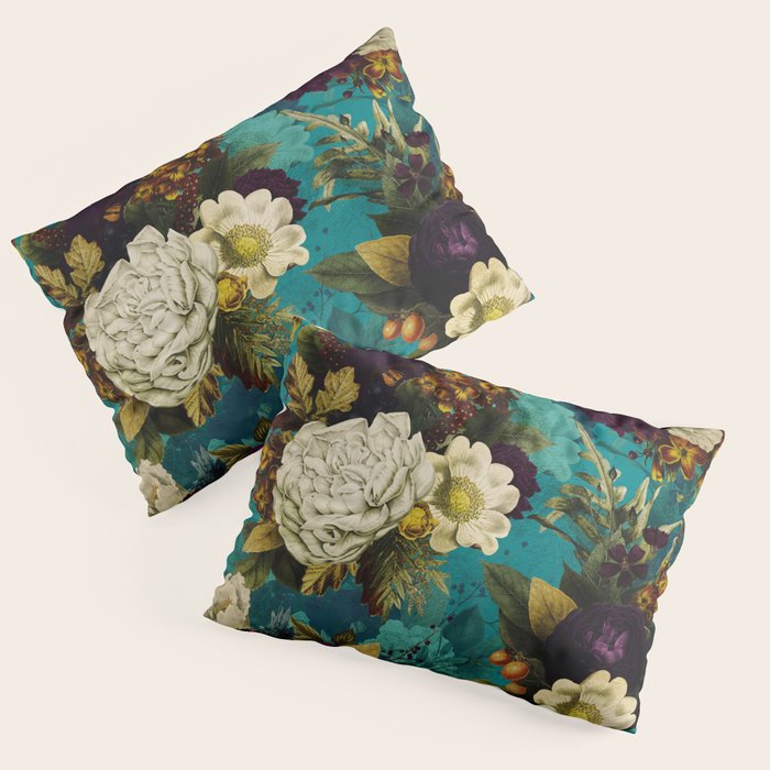 Before Midnight Blue Hour Vintage Fall Flowers Garden Pillow Sham Gallery Image 1