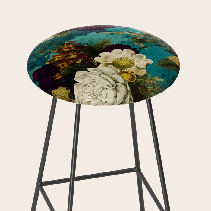 Before Midnight Blue Hour Vintage Fall Flowers Garden Stool Gallery Image 2