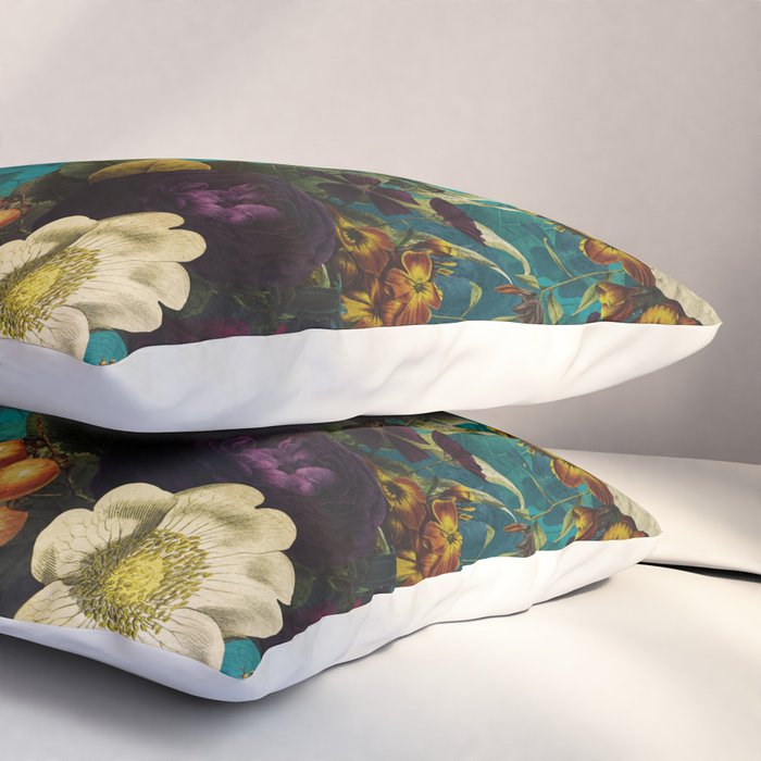 Before Midnight Blue Hour Vintage Fall Flowers Garden Pillow Sham Gallery Image 3