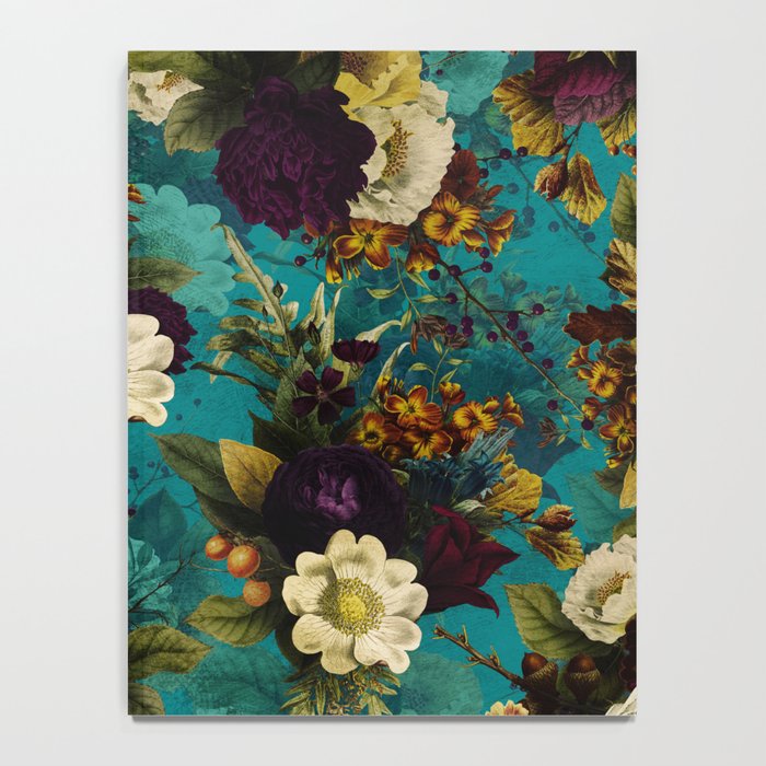 Before Midnight Blue Hour Vintage Fall Flowers Garden Notebook Gallery Image 4