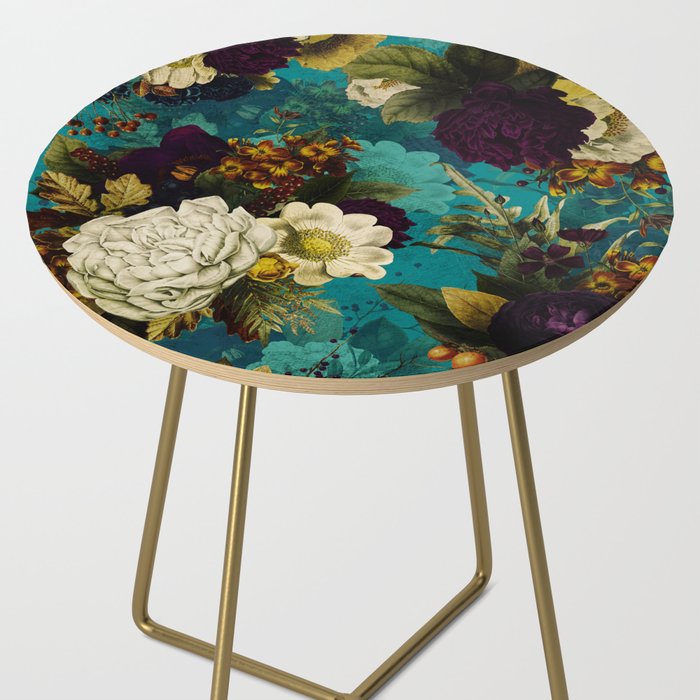 Before Midnight Blue Hour Vintage Fall Flowers Garden Side Table Gallery Image 2