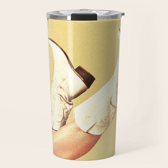 These Boots - Yellow Travel Mug Gallery Image 1