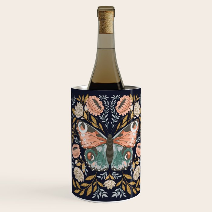 William Morris Butterfly - Midnight Garden Wine Chiller Gallery Image 2