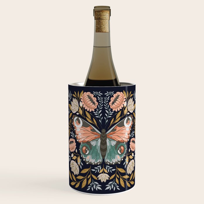 William Morris Butterfly - Midnight Garden Wine Chiller Gallery Image 3
