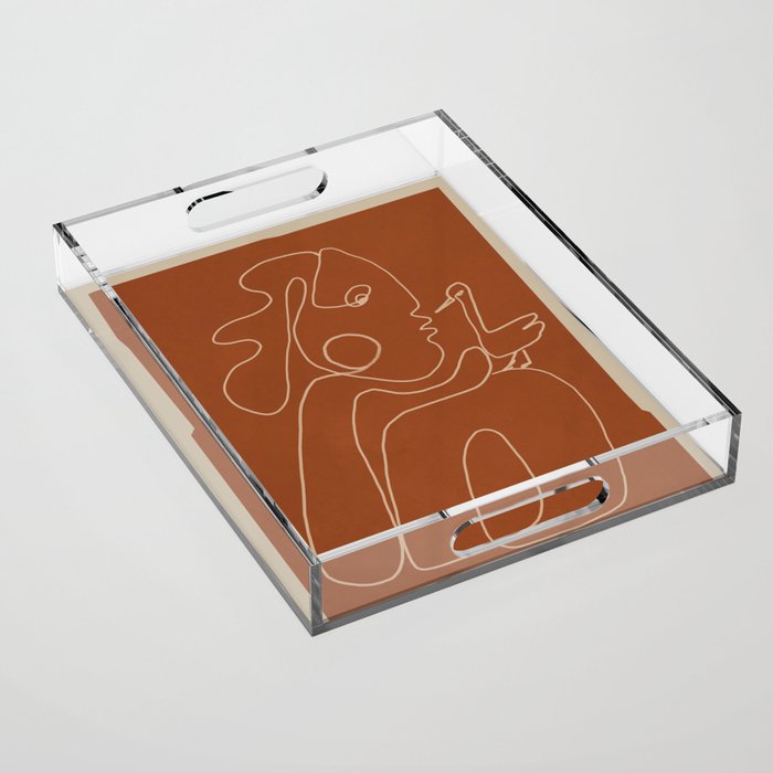 Gentle Abstract Line 2 Acrylic Tray Gallery Image 1