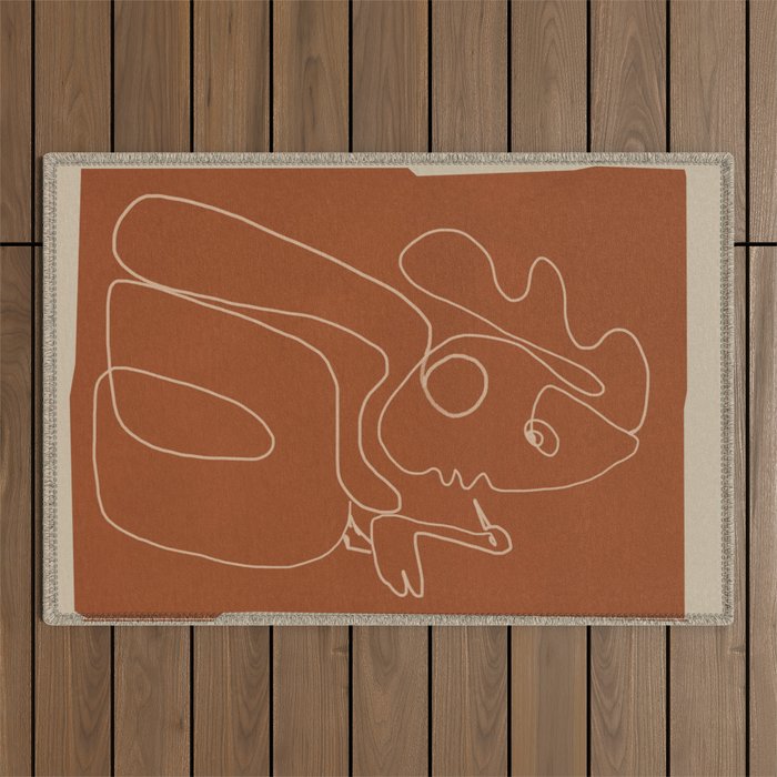 Gentle Abstract Line 2 Outdoor Rug Gallery Image 1