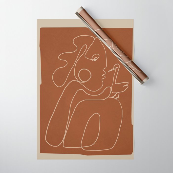 Gentle Abstract Line 2 Wrapping Paper Gallery Image 1