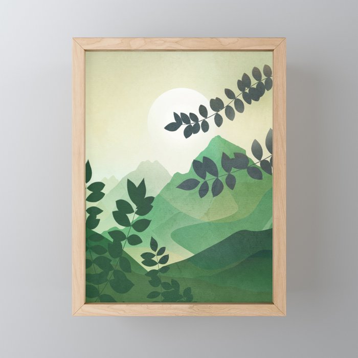 Green Mountains Mini Art Print Gallery Image 1