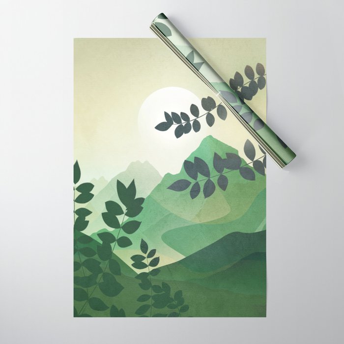 Green Mountains Wrapping Paper Gallery Image 1