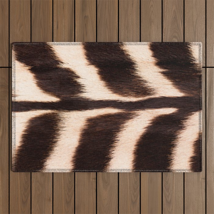 Zebra - zebra stripes -zebra skin - genuine - beautiful  Outdoor Rug Gallery Image 1