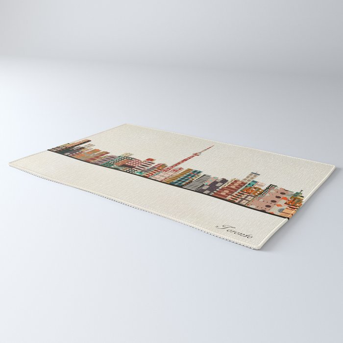 toronto city skyline Rug Gallery Image 3