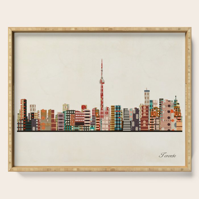 toronto city skyline Serving Tray Gallery Image 1