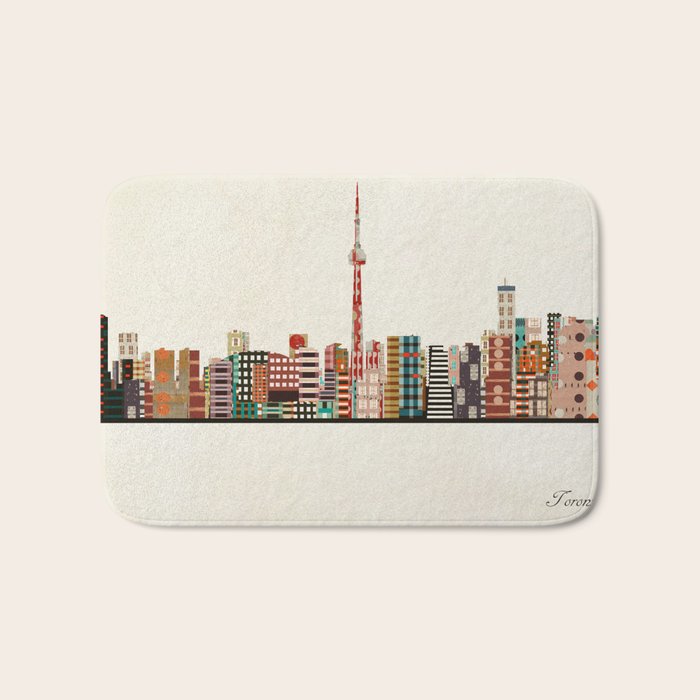 toronto city skyline Bath Mat Gallery Image 1