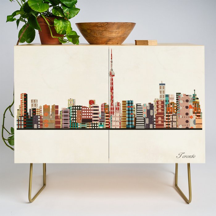 toronto city skyline Credenza Gallery Image 1