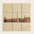 toronto city skyline Wood Wall Art Gallery Image 1