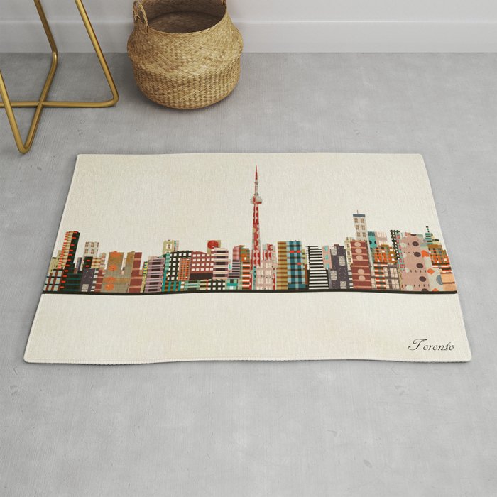 toronto city skyline Rug Gallery Image 1