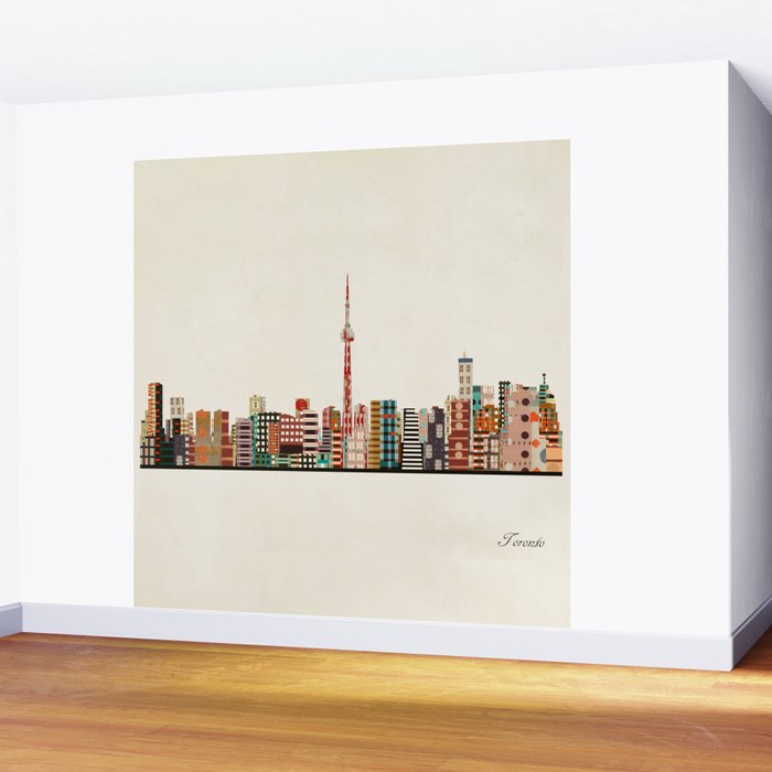 toronto city skyline Wall Mural Gallery Image 2