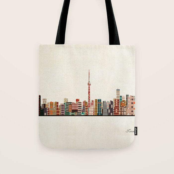 toronto city skyline Tote Bag Gallery Image 1