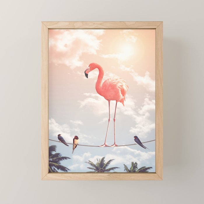 FLAMINGO & FRIENDS Mini Art Print Gallery Image 1