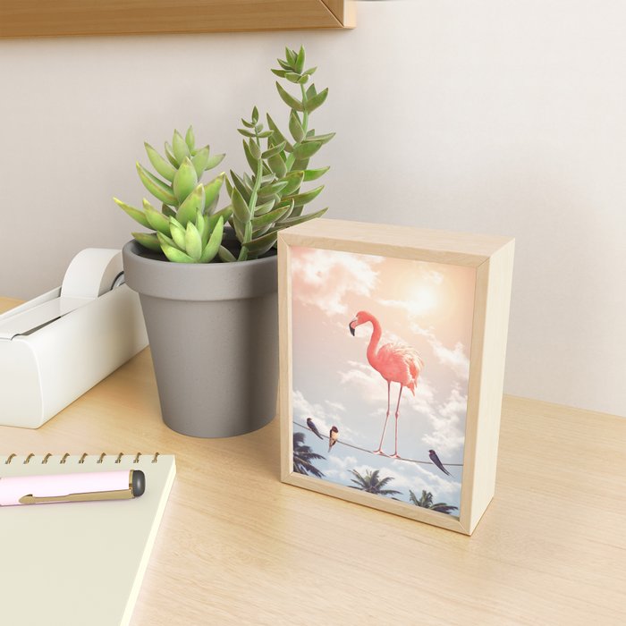 FLAMINGO & FRIENDS Mini Art Print Gallery Image 2