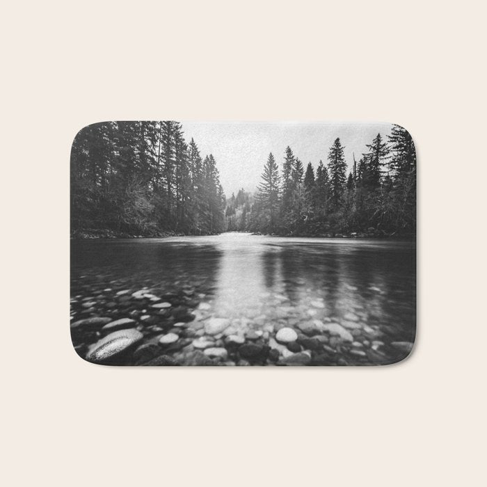 Pacific Northwest River III - Nature Photography Bath Mat Gallery Image 1
