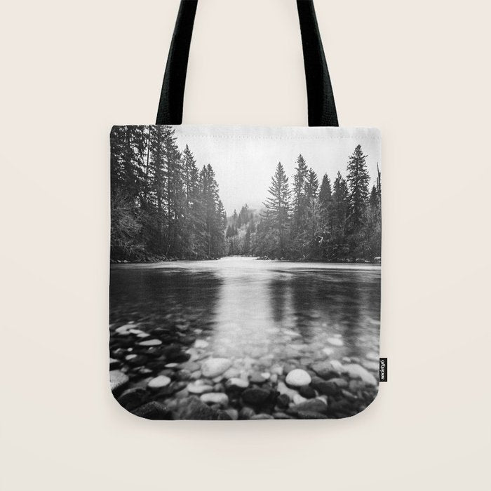 Pacific Northwest River III - Nature Photography Tote Bag Gallery Image 1