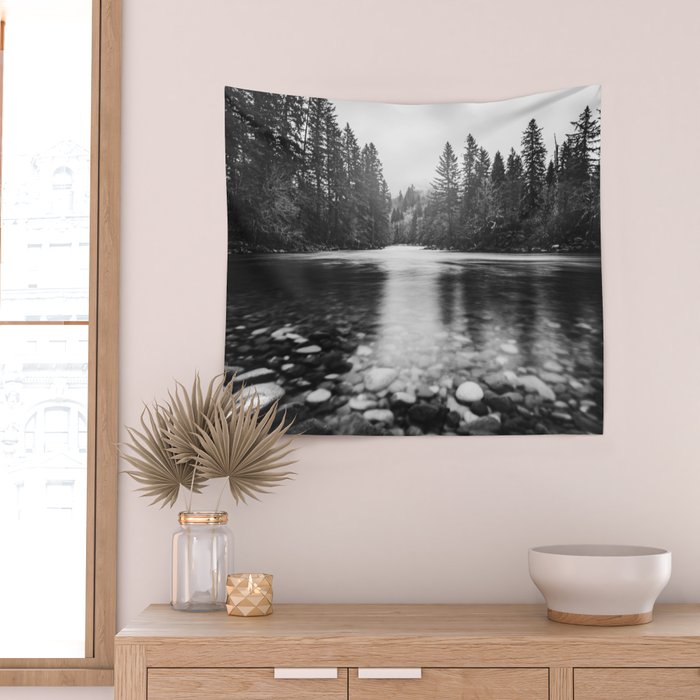 Pacific Northwest River III - Nature Photography Wall Tapestry Gallery Image 2
