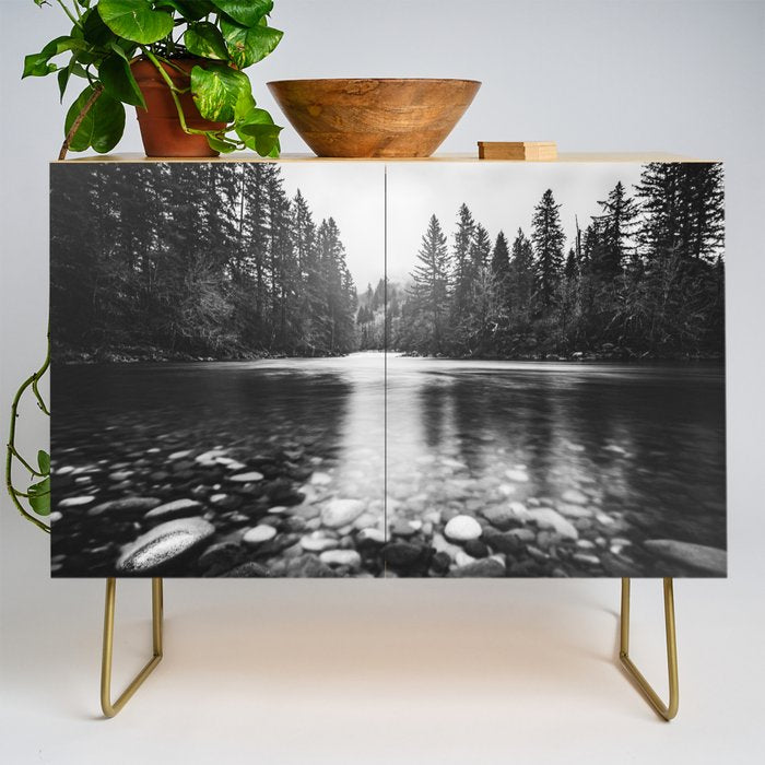 Pacific Northwest River III - Nature Photography Credenza Gallery Image 1