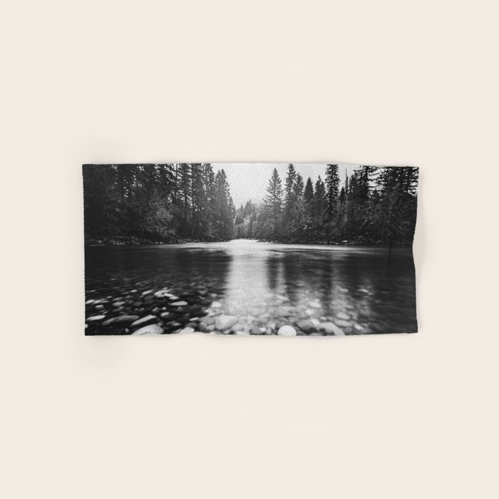 Pacific Northwest River III - Nature Photography Bath Towel Gallery Image 1