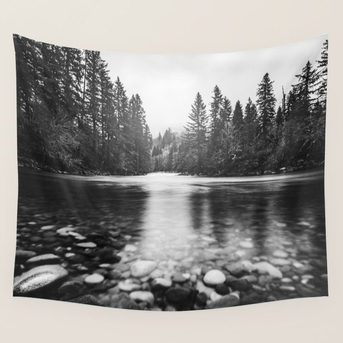 Pacific Northwest River III - Nature Photography Wall Tapestry Gallery Image 4