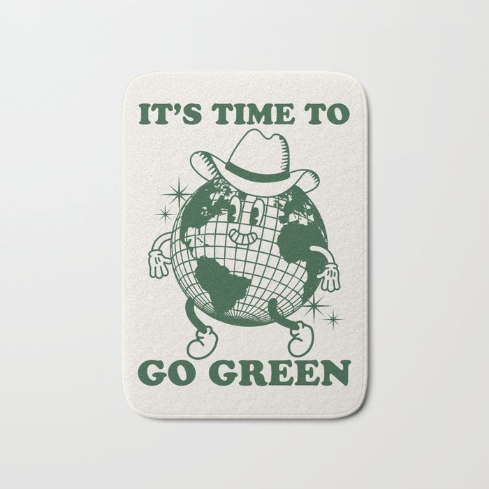 Time to Go Green Bath Mat Gallery Image 1