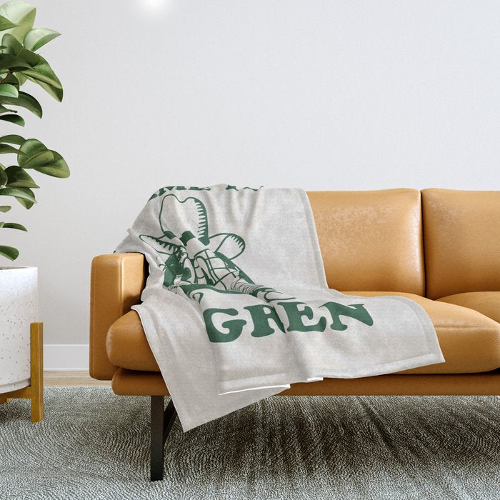 Time to Go Green Throw Blanket Gallery Image 1