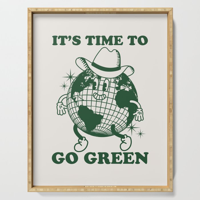 Time to Go Green Serving Tray Gallery Image 1