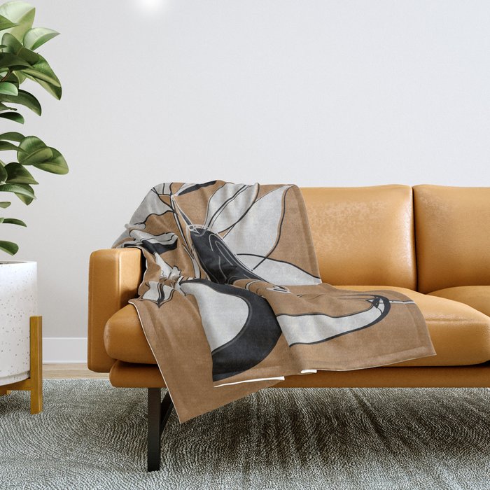 Line Art Pears 7 Throw Blanket Gallery Image 1