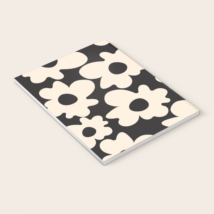 Black and White - Abstract Flower Shape  Notebook Gallery Image 3
