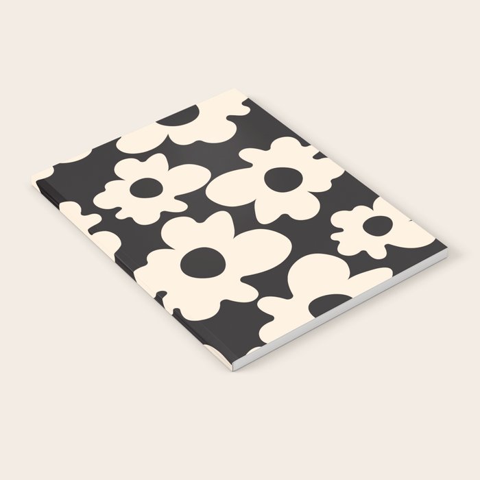 Black and White - Abstract Flower Shape  Notebook Gallery Image 2